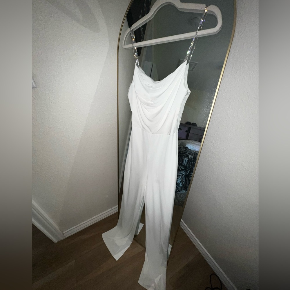Windsor cowl neck ivory pantsuit